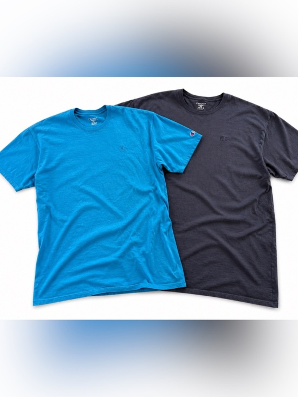 2 Pack-Champion Men’s Crewneck T-Shirt - Blue and Navy 2XL